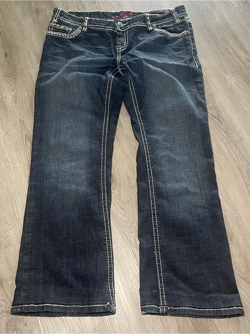 Rock & Roll Jeans Cowgirl Original Low Rise Women’s 33 x 34 Blue Dark Wash Denim